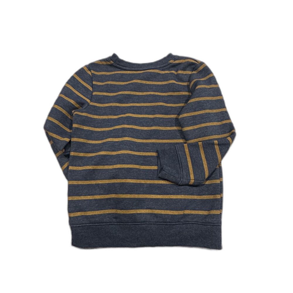 Cat & Jack Blue Yellow Striped Long Sleeve Crewneck Sweatshirt Size 5T